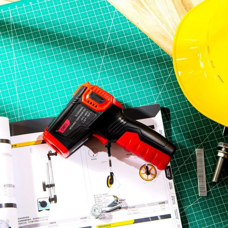 Инфракрасный пирометр (термометр) с цветным дисплеем Deli DL333380A -30…380°C