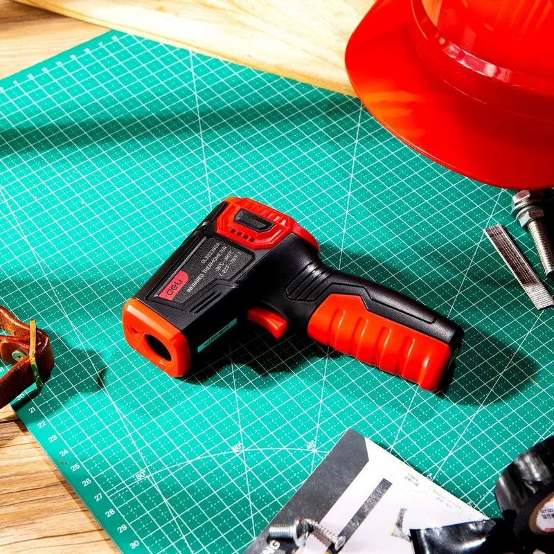 Инфракрасный пирометр (термометр) с цветным дисплеем Deli DL333380A -30…380°C