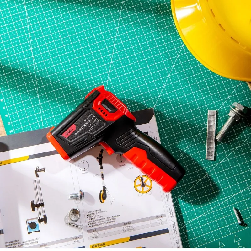 Инфракрасный пирометр (термометр) с цветным дисплеем Deli DL333550 -40…600°C