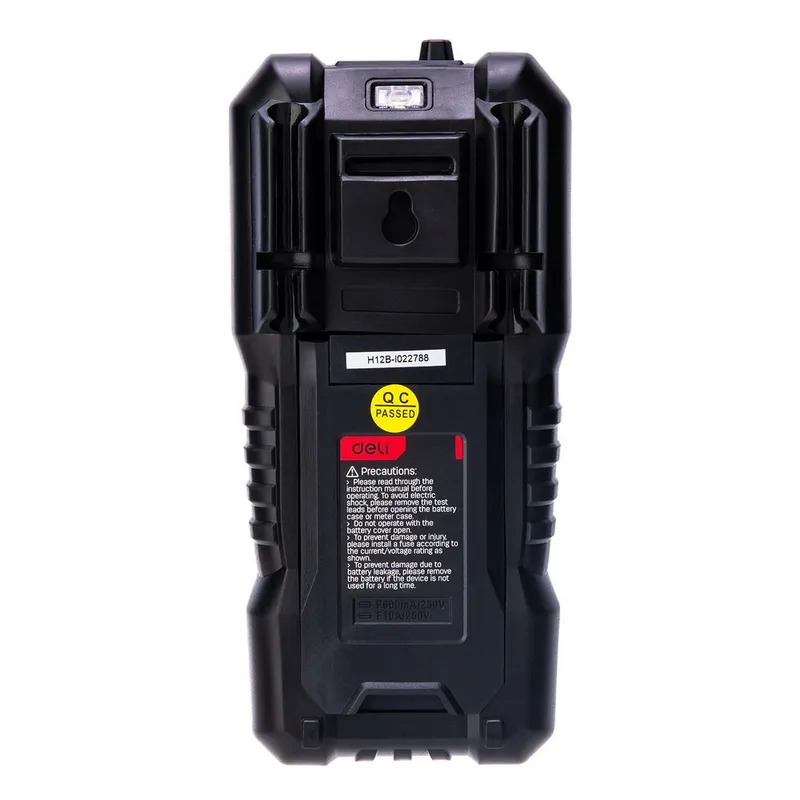  Многофункциональный цифровой мультиметр Deli DL334303 напряж. 0-1000В, сила тока 0,02-10А, сопр. до 60 МОм, ЖК-дисплей