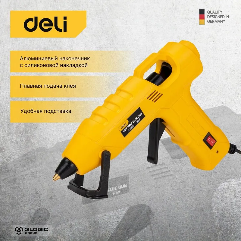 Клеевой пистолет Deli DL2560 (60Вт, диаметр стержня 11мм)
