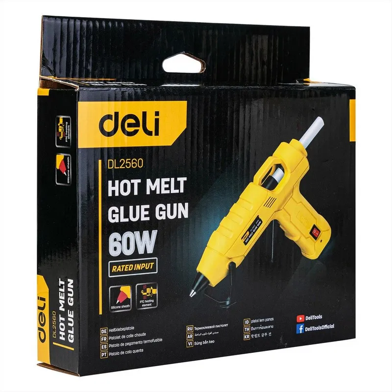 Клеевой пистолет Deli DL2560 (60Вт, диаметр стержня 11мм)