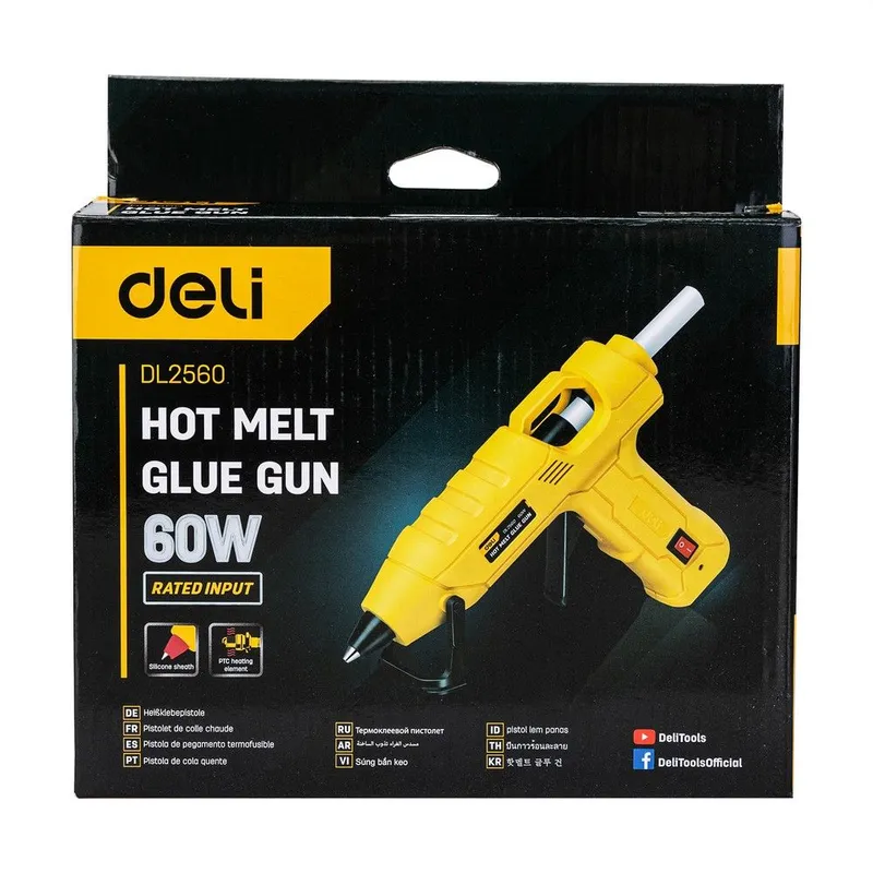 Клеевой пистолет Deli DL2560 (60Вт, диаметр стержня 11мм)