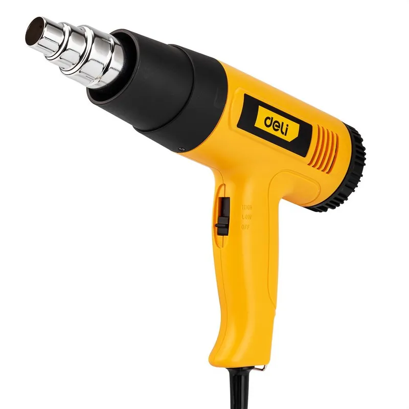 Фен технический Deli DL391201 (2000Вт, рабочая температура 400/600 град.)