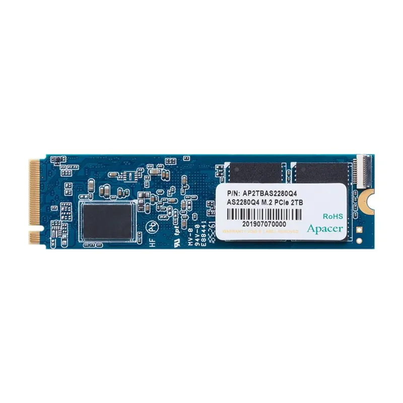 Твердотельный накопитель Apacer SSD AS2280Q4U 1TB M.2 2280 PCIe Gen4x4, R7300/W6000 Mb/s, 3D NAND, MTBF 1.6M, NVMe, 750TBW, Retail, Heatsink, 5 years (AP1TBAS2280Q4U-1)