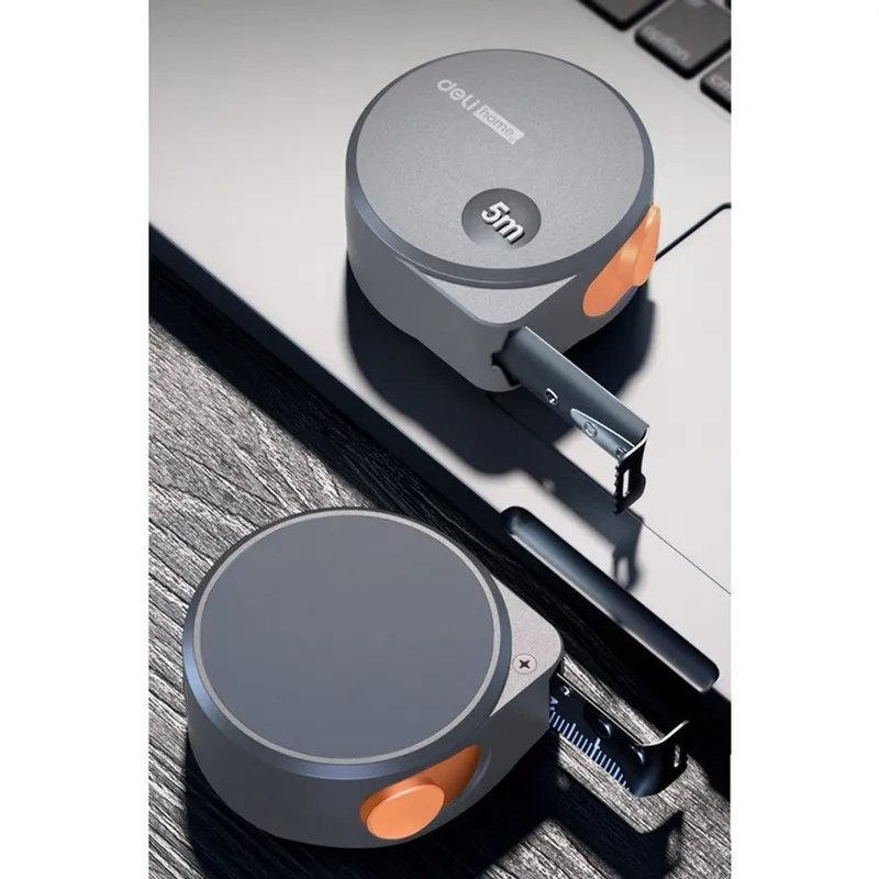  Рулетка Home Series Gray HT8519C 5м х 19мм, эксклюзивный дизайн, корпус - высококачественный софттач пластик