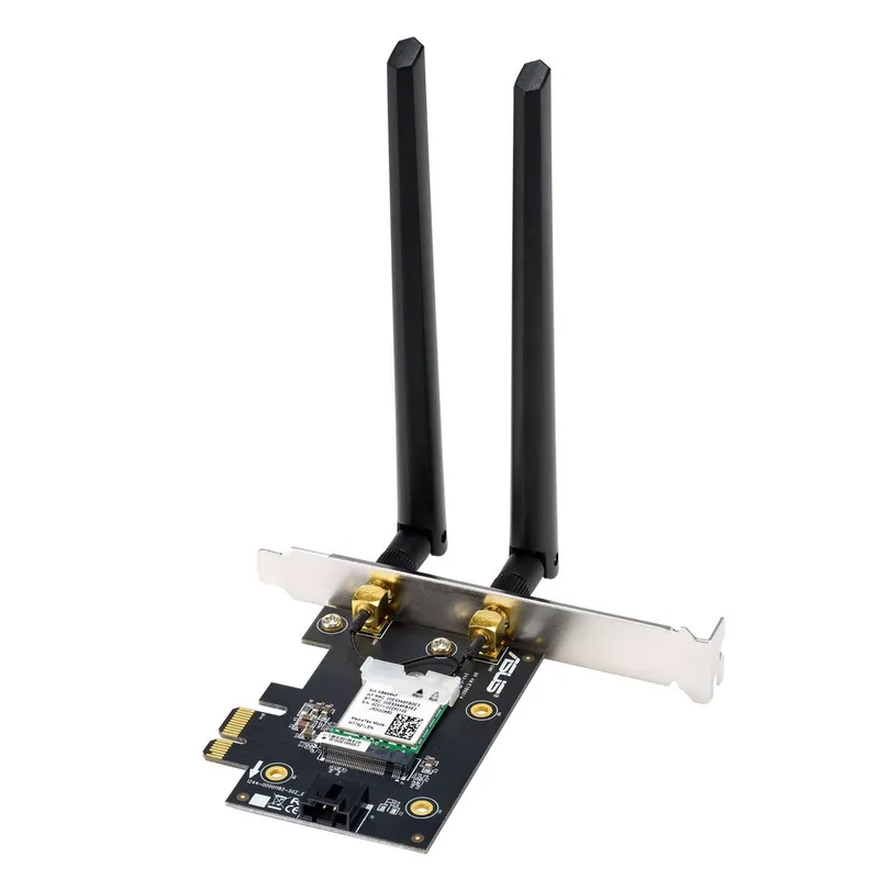 Адаптер беспроводной связи (Wi-Fi) ASUS PCE-AXE5400 WiFi 6E Bluetooth 5.2 2402+2402+574Mbps 6GHz/5GHz/2.4GHz (90IG07I0-ME0B10)