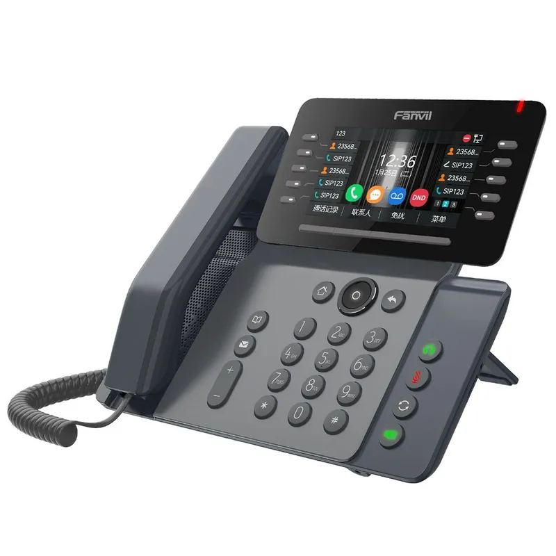 Sip-телефон Fanvil V65 Prime Business Phone, 6-Party Conf, 4.3” Adjustable Screen (0° to 40°), 12 SIP lines, 3.5” color LCD Screen, Opus+IPV6, 21 DSS keys, Bluetooth 5.0 and 2.4G/5G Wi-Fi, PSU+POE