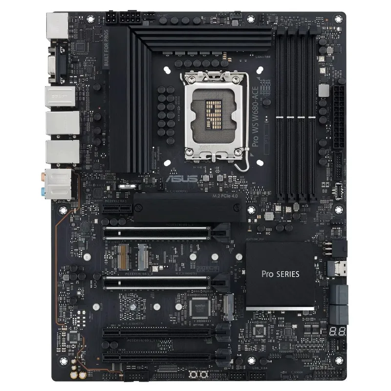 Материнская плата ASUS PRO WS W680-ACE LGA1700 ATX 4xDDR5 4xPCIEx16 PCIEx1 3xM.2 USB-C DP HDMI VGA 2х2.5GLAN 