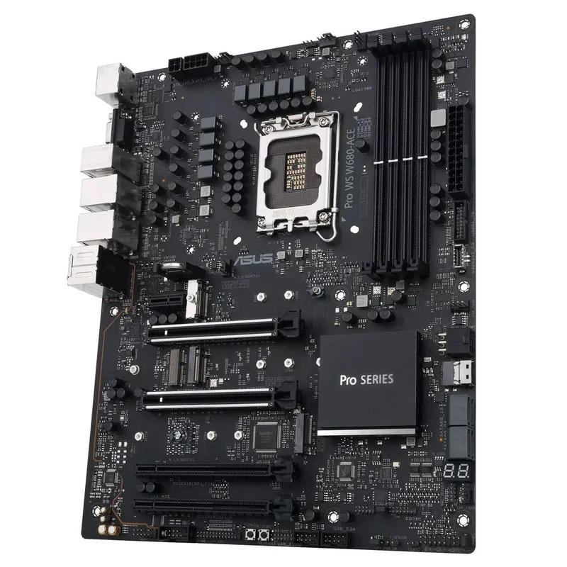 Материнская плата ASUS PRO WS W680-ACE LGA1700 ATX 4xDDR5 4xPCIEx16 PCIEx1 3xM.2 USB-C DP HDMI VGA 2х2.5GLAN 