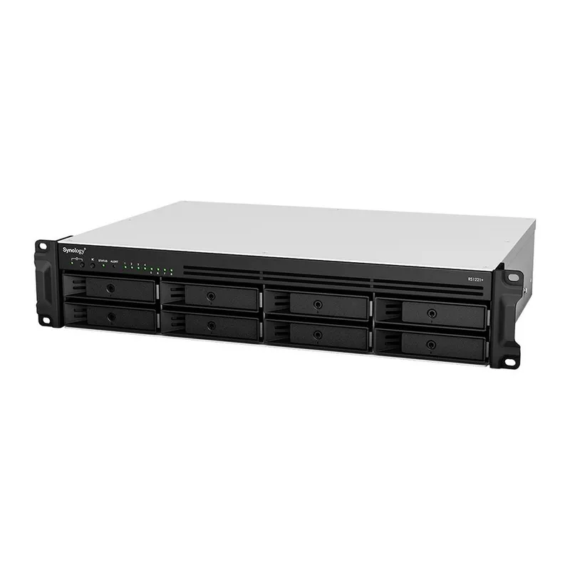 Система хранения данных Synology 2U QC2.2GHzCPU/4Gb(32)/RAID0,1,5,6,10/upto 8 hot plug HDDs SATA(3,5',2,5')(upto 12 with RX418)/2xUSB3.2/1eSATA/iSCSI/4xGbE(+1Expslot)/2xIPcam/norail repl RS1219+(analog GSEP300800RPC-8U52)