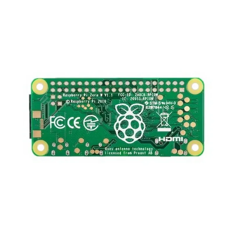 Одноплатный компьютер Raspberry Pi Zero W 1GHz single-core CPU, 512MB RAM, Mini HDMI port, Micro USB OTG port, Micro USB power, HAT-compatible 40-pin header, Composite video and reset headers, 
CSI camera connector, 802.11 b/g/n wireless LAN(MBZ)