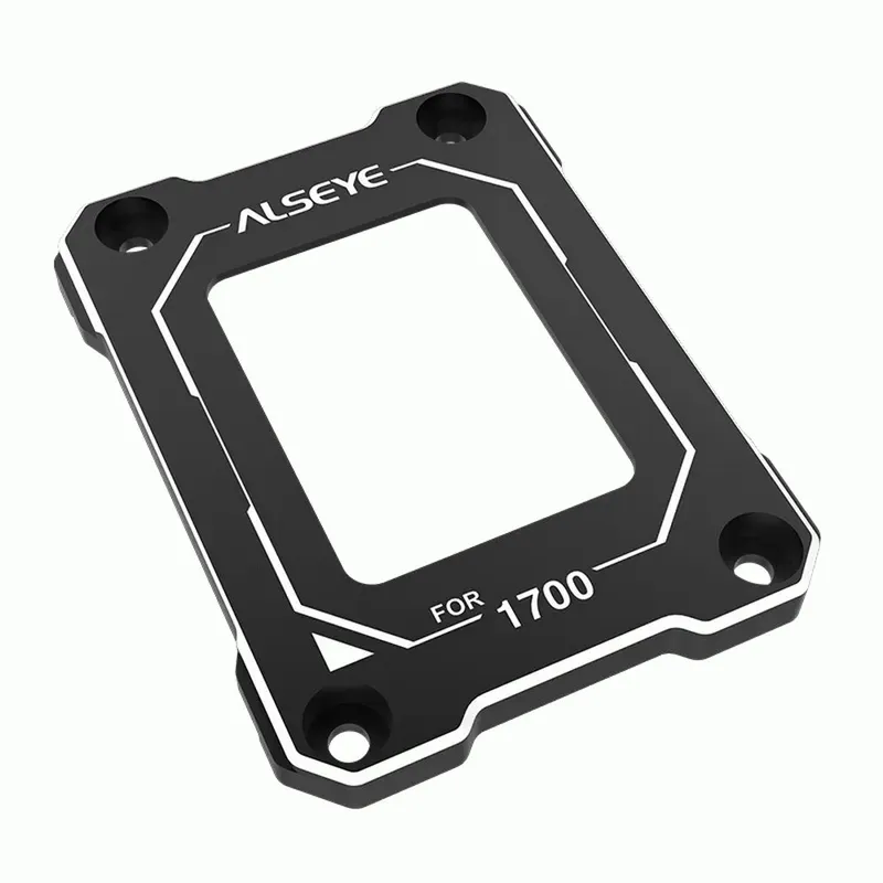 Рамка для процессора Protect Cap Alseye 70.2*53.4*5.6mm, AL, fine sandblasting + anodic black + bright edge surface, ALSEYE LOGO and 1700 information, PANTONE Cool Gray 7C