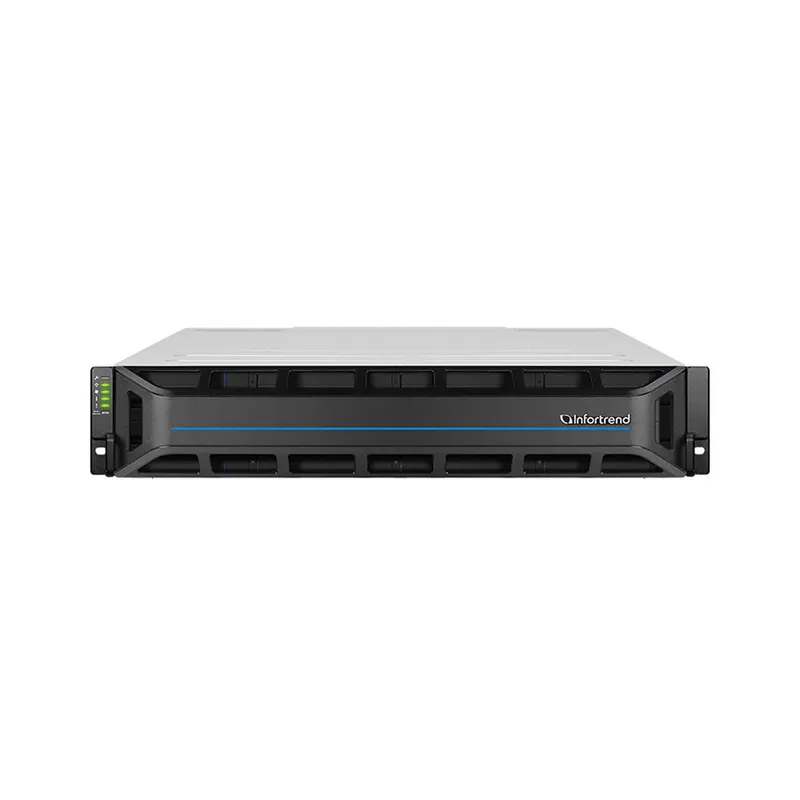 Система хранения данных Infortrend EonStor GS 3000 Gen3 2U/12bay Dual  controller 4x12Gb/s SAS, 4x25GbE(SFP28)+4xhost board, 4x4GB,2x(PSU+Fan), 2x(SuperCap.+Flash), 12xbay and 1xRMkit (GS 3012R3-D)