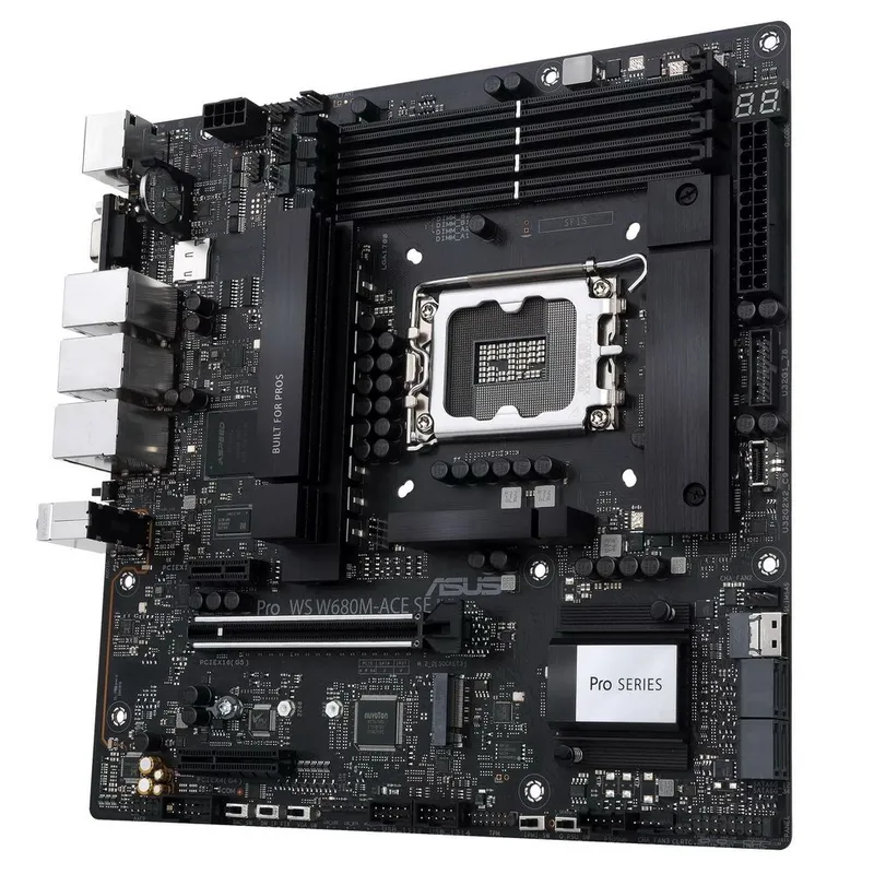 Материнская плата ASUS PRO WS W680M-ACE SE LGA1700 mATX 4xDDR5 PCIEx16 PCIEx4 PCIEx1 2xM.2 USB-C DP HDMI VGA 2х2.5GLAN 
