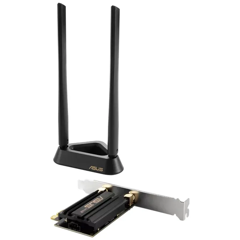 Адаптер беспроводной связи (Wi-Fi) ASUS PCE-AXE59BT WiFi 6E Bluetooth 5.2 2402+2402+574Mbps 6GHz/5GHz/2.4G (90IG07I0-MO0B00) 