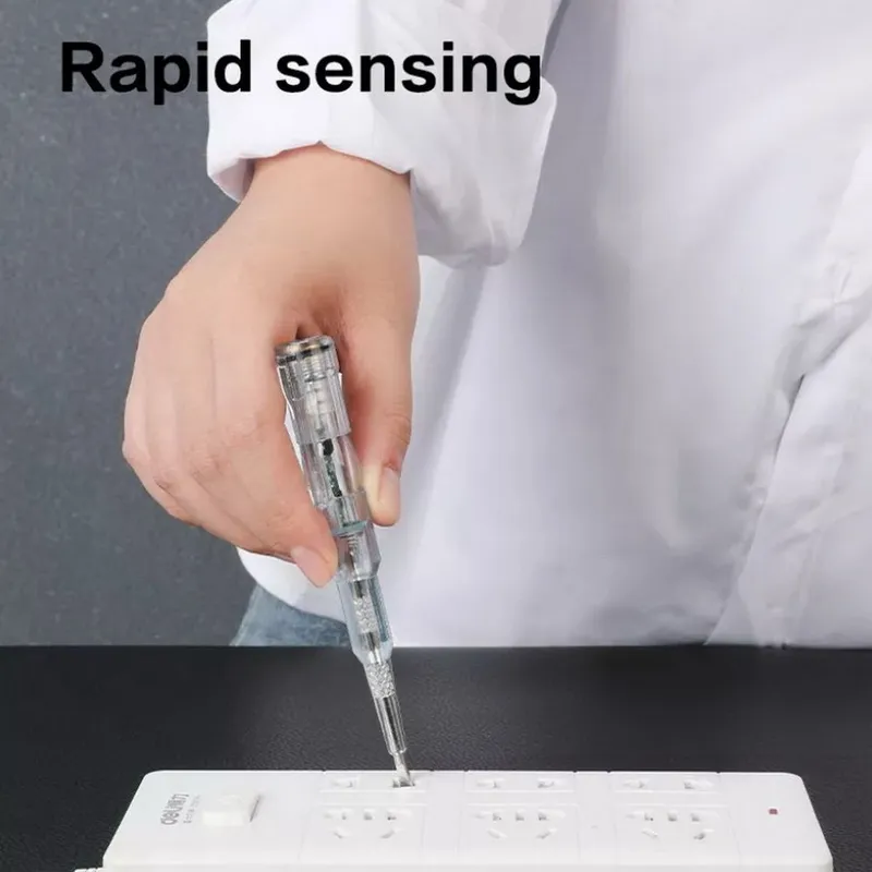  Индикаторная отвертка-тестер напряжения светодиодная Deli DL8004 12-250 В