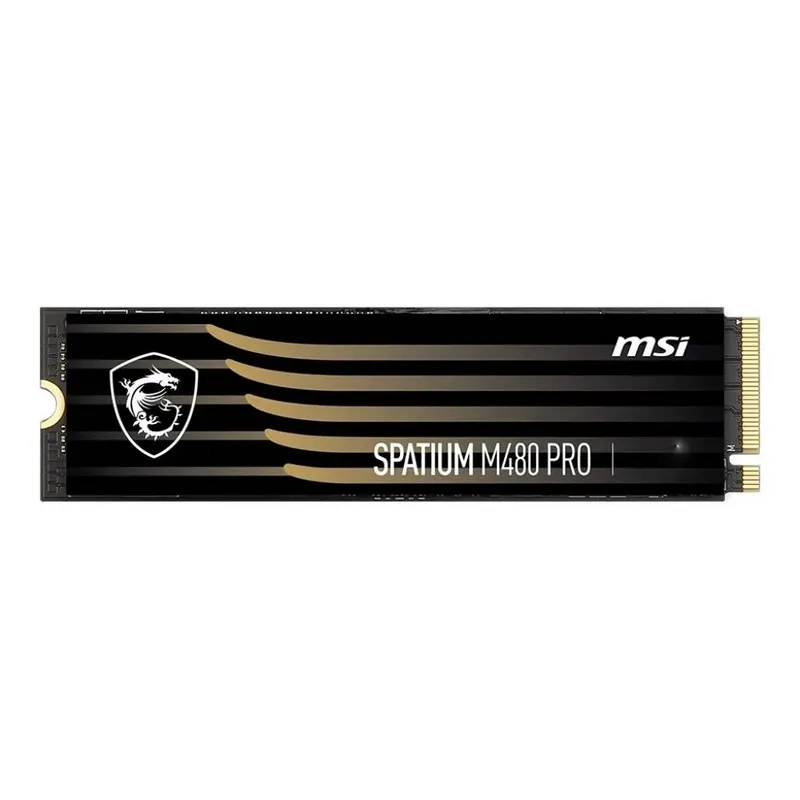 Твёрдотельный накопитель M.2 MSI SSD SPATIUM M480 PRO 1TB M.2 2280 PCle 4.0 NVMe R7400/W6000MB/s 3D NAND TLC MTBF 1.5M 750000/1000000 IOPS 700TBW buffered