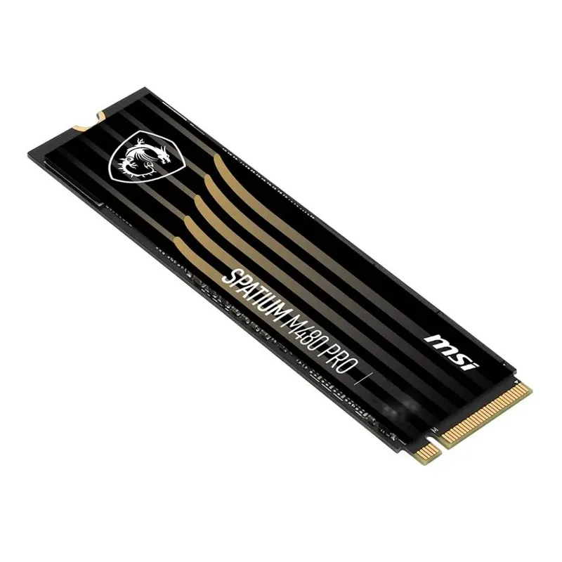 Твёрдотельный накопитель M.2 MSI SSD SPATIUM M480 PRO 1TB M.2 2280 PCle 4.0 NVMe R7400/W6000MB/s 3D NAND TLC MTBF 1.5M 750000/1000000 IOPS 700TBW buffered