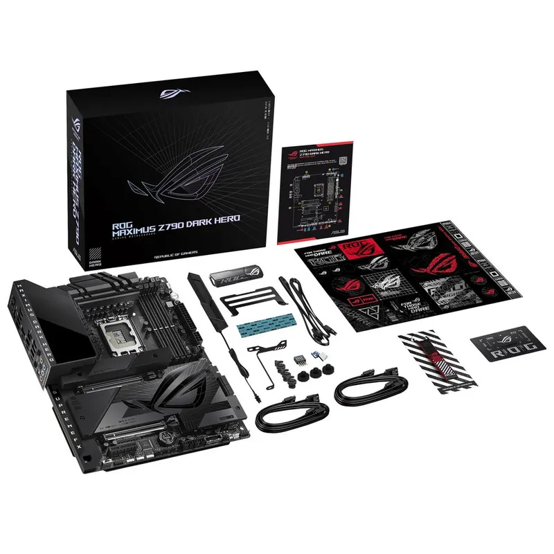 Материнская плата ASUS ROG MAXIMUS Z790 DARK HERO LGA1700 ATX 4xDDR5 2xPCIEx16 PCIEx4 5xM.2 2xThunderbolt USB-C HDMI 2.5GLAN Wi-Fi 7