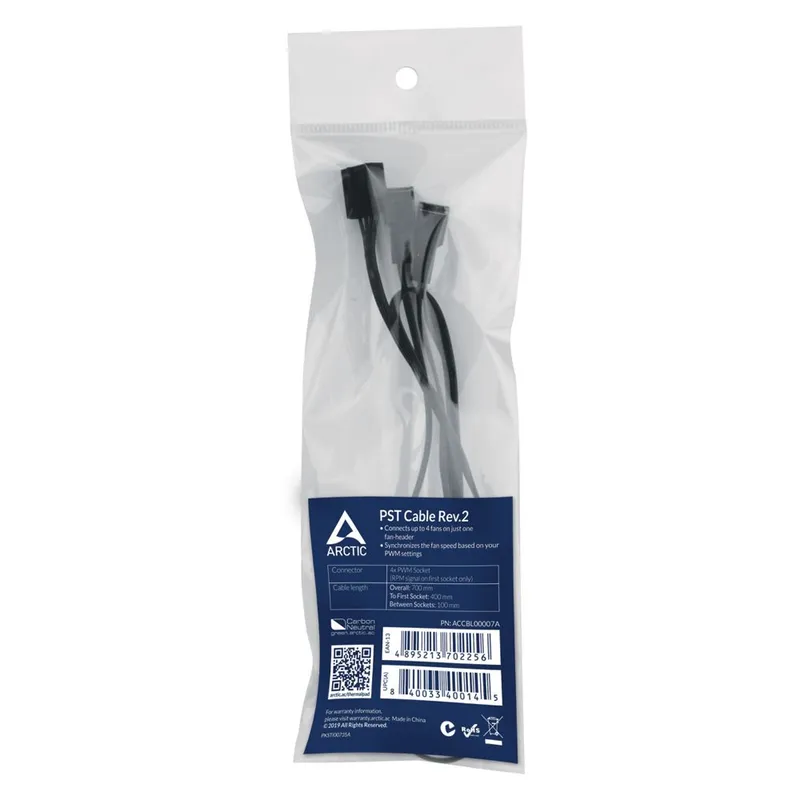 Кабель Arctic Cooling ARCTIC 4-Pin Fan Splitter Cable  (Разветвитель для корпусных вентиляторов) to 4-x PWM Fan (701655) OEM