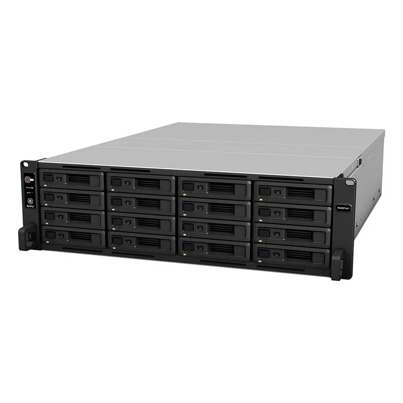 Система хранения данных Synology (Rack3U) 8C2,1Ghz/16Gb (64)/RAID0,1,10,5,6/upto16HP HDDs SATA(3,5'or2,5')upto 40 with 2xRX1217(RP)/2xUSB/4xGE+2x10GE/2xPCIe/iSCSI/2xIPcam(upto90)/2xRPS/no rail/1YW' repl RS4017xs+