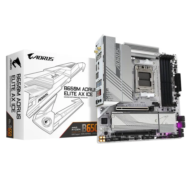 Материнская плата Gigabyte B650M AORUS ELITE AX ICE, RTL