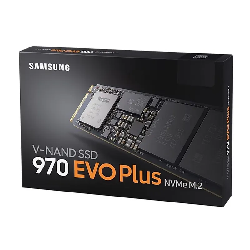 Твердотельный накопитель SSD Samsung M.2 2280 250GB 970 EVO Plus Client SSD PCIe Gen3x4 with NVMe, 3500/2300, IOPS 250/550K, MTBF 1.5M, 3D NAND TLC, 512MB, 150TBW, NVMe 1.3, 