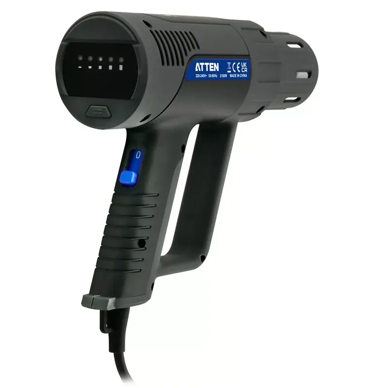 Ручной цифровой термофен ST-2308 230В, 2100 Вт, 50-650℃, светодиодное меню