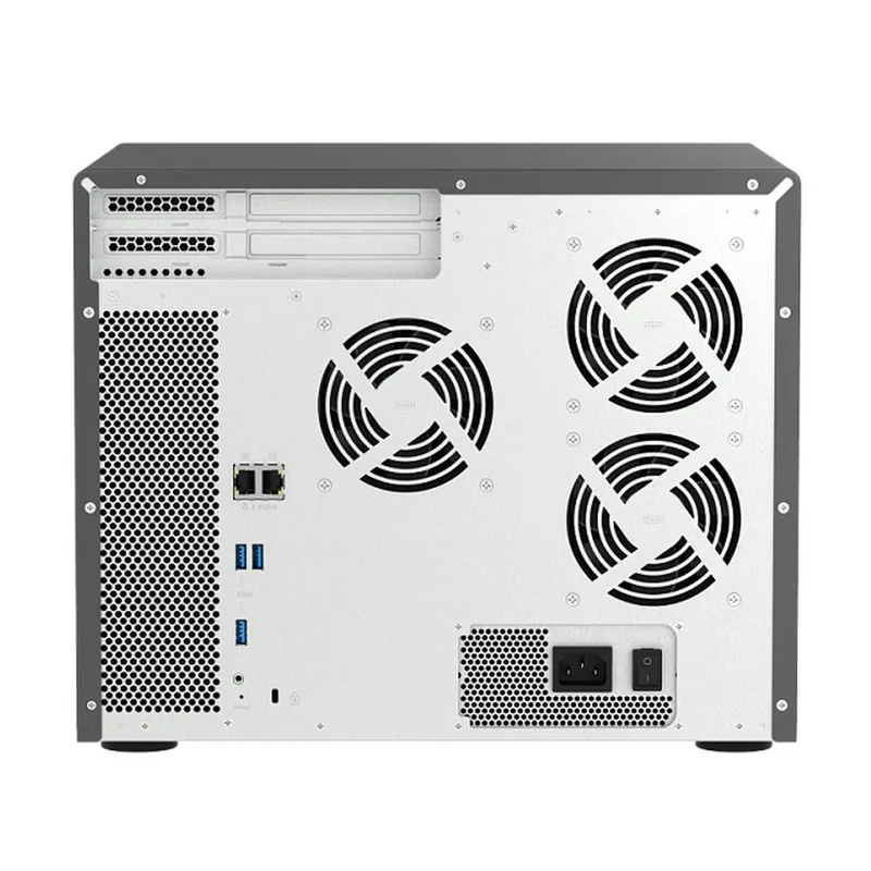 QNAP SMB 8C 2,8GHz CPU/8Gb(up to 128)/upto 12HDDs SATA(3,5" 2,5")/ 4HDDs (2,5")/2xM.2 NVMe/4xUSB/3xExp.slot/2x2,5Gb/iSCSI/1xPS/3YW