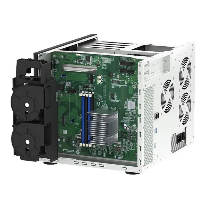 QNAP SMB 8C 2,8GHz CPU/8Gb(up to 128)/upto 12HDDs SATA(3,5" 2,5")/ 4HDDs (2,5")/2xM.2 NVMe/4xUSB/3xExp.slot/2x2,5Gb/iSCSI/1xPS/3YW