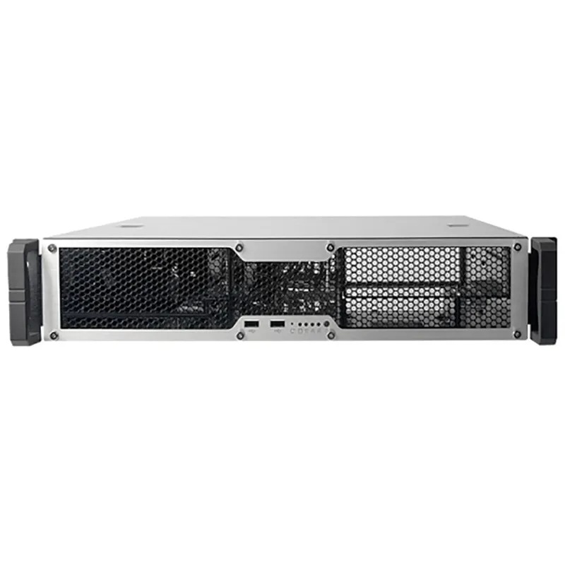 Корпус Chenbro 2U RM24100-L2, BK CC1012,LOW PROFILE REAR WINDOW,W/TWO DOOR+FAN+PS2 PSU BKT,SINGLE(CHENBRO,SR/SK) (RM24100H01*13054)