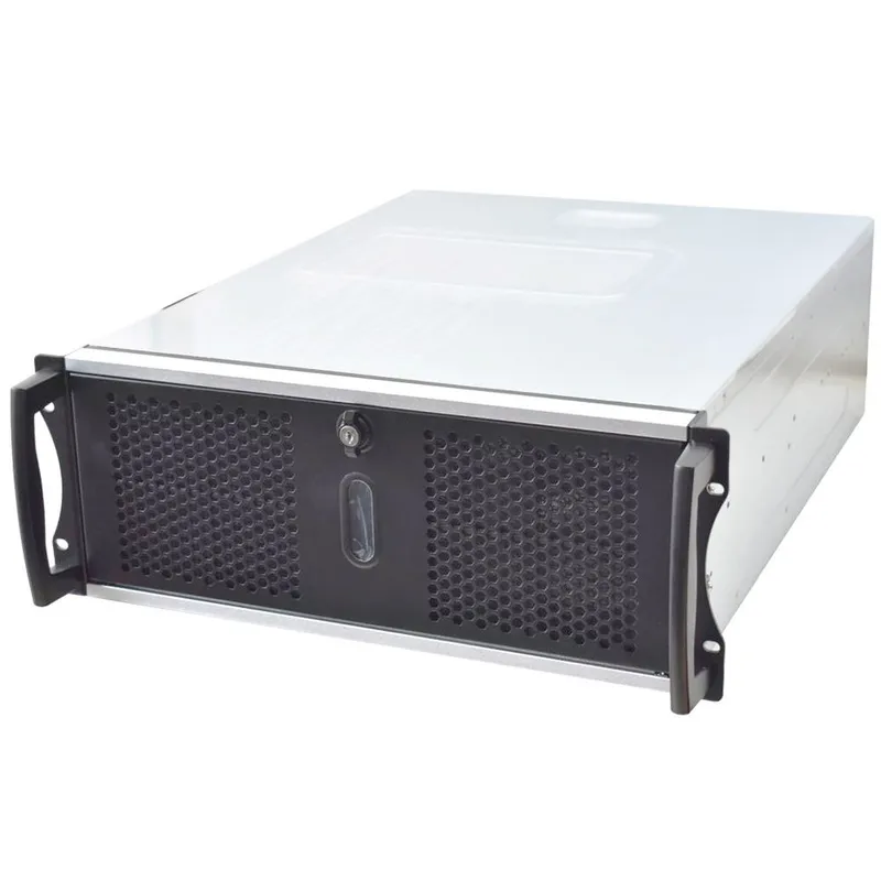 Корпус Chenbro 4U RM41300G For Tesla GPU (можно установить 4шт Tesla/Quadro), MB 12"x13", 3x5.25"+2x3.5" Internal 3.5"+Slim ODD, 120mm FAN, wo PSU (RM41300-FS81) Идеальное решение для Рабочей станции