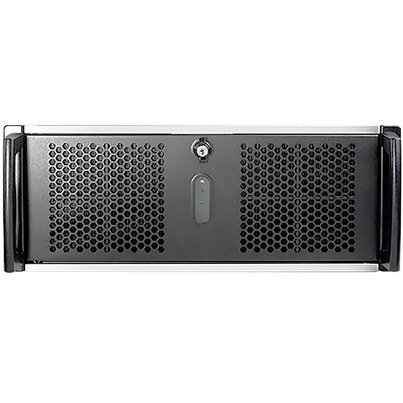 Корпус Chenbro 4U RM41300G For Tesla GPU (можно установить 4шт Tesla/Quadro), MB 12"x13", 3x5.25"+2x3.5" Internal 3.5"+Slim ODD, 120mm FAN, wo PSU (RM41300-FS81) Идеальное решение для Рабочей станции