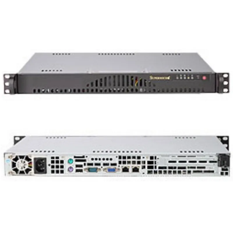 Корпус SuperMicro CSE-512L-200B 14"D, BLACK 1U W/ 2 INTERNAL 3.5" DRIVE {6}