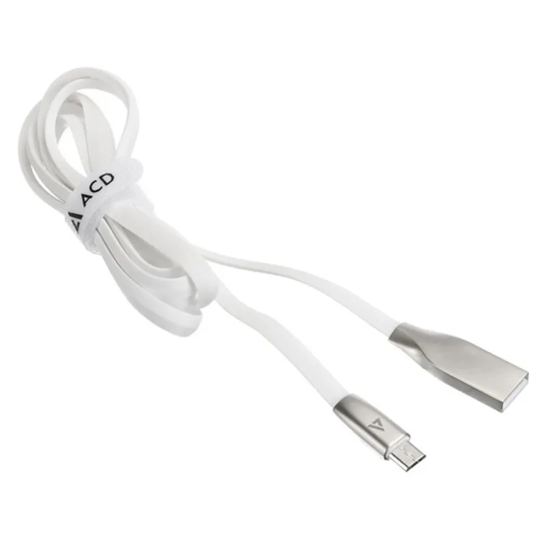 Кабели USB ACD USB кабель ACD-Infinity MicroUSB ; USB-A TPE, 1.2м, белый (ACD-U922-M1W)
