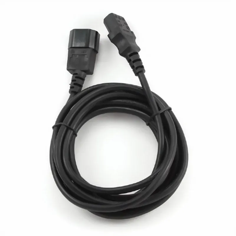 Кабель питания сист.блок-монитор Cablexpert PC-189-VDE, 1.8м, C13-C14, VDE, 10А, Сечение провода: 0,75 мм2, черный, с заземлением {100} (023757)