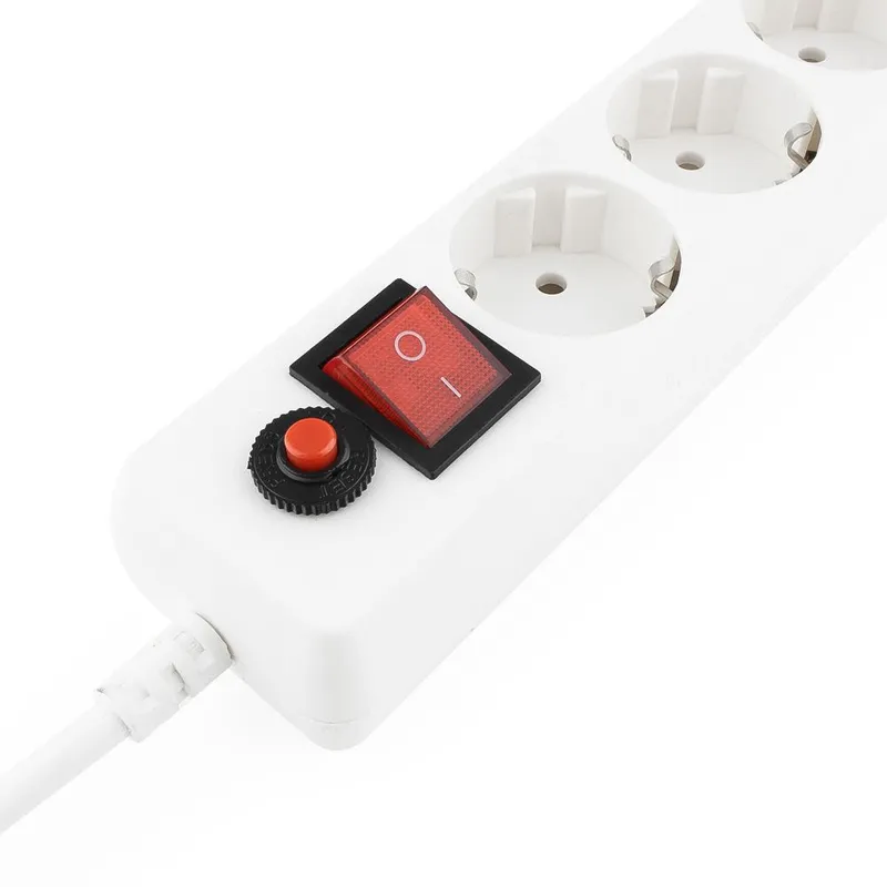 Сетевой фильтр Гарнизон ЕНW-6 1.8м 6 р белый (036627) {30}