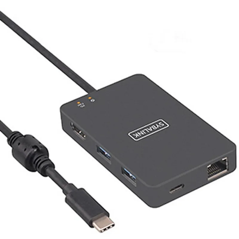 Аксессуары Speed Dragon Type C multi-Interface HUB (FG-CHPDC3ALR-1MB-BU01) Type C to 3xUSB 3.0, 1xType C with PD, 1xHDMI, 1xSD/TF slot, 1xRJ45 GLan OEM {100}