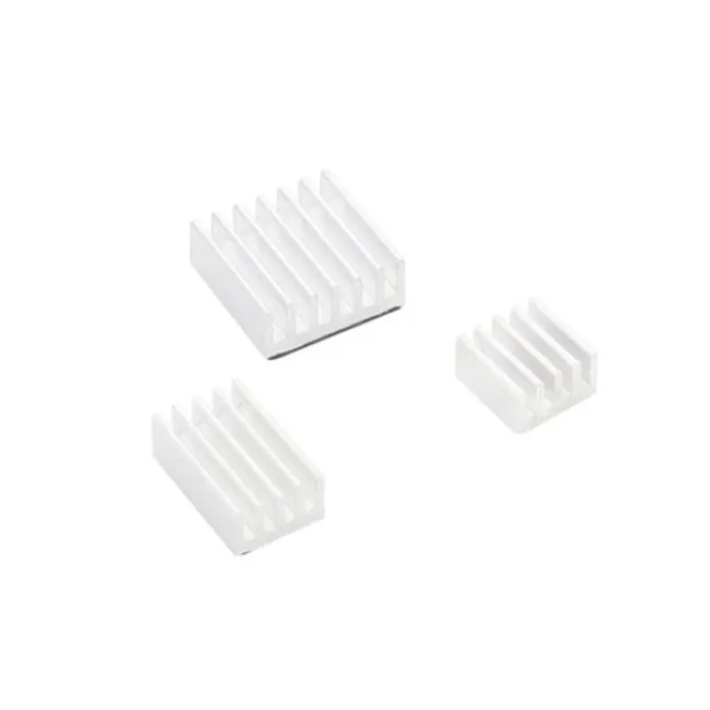 Набор радиаторов ACD  RA536 White 3 in 1 Heat Sink Set Aluminum (15x10x5мм, 14x14x6мм и 8.8x8.8x5мм) for Raspberry Pi 4B комплект из 3шт