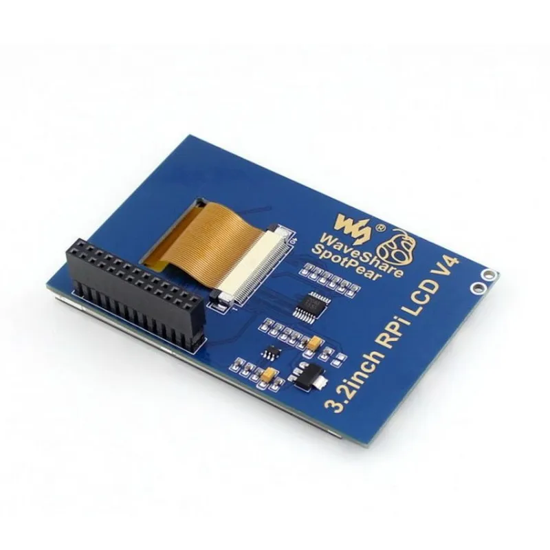 Модуль дисплея ACD17-RA104 Waveshare 3.2" резистивный сенсорный дисплей без корпуса, 320*240 IPS матрица, вход SPI, питание по USB, для Raspberry Pi 3 (WS9201)
