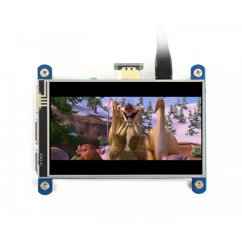 Модуль дисплея ACD18-RA613 Waveshare 4" резистивный сенсорный дисплей без корпуса, 800*480 IPS матрица, вход HDMI питание по USB, для Raspberry Pi 3 (WS16340)