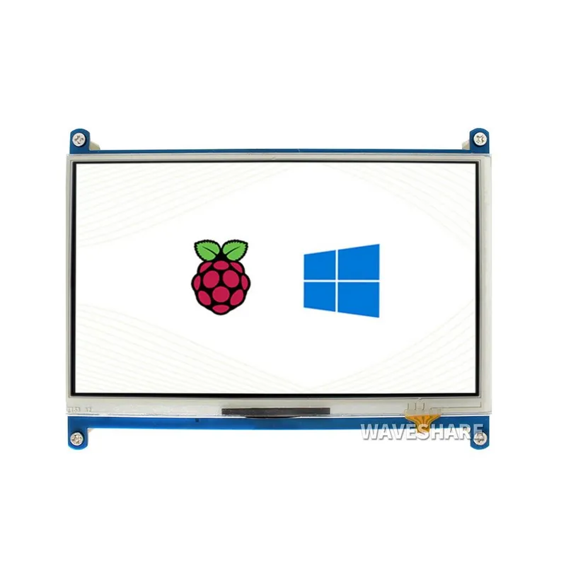 Модуль дисплея ACD18-RA418 Waveshare 7" резистивный сенсорный дисплей без корпуса, 1024*600 IPS матрица, вход HDMI, питание по USB, для Raspberry Pi