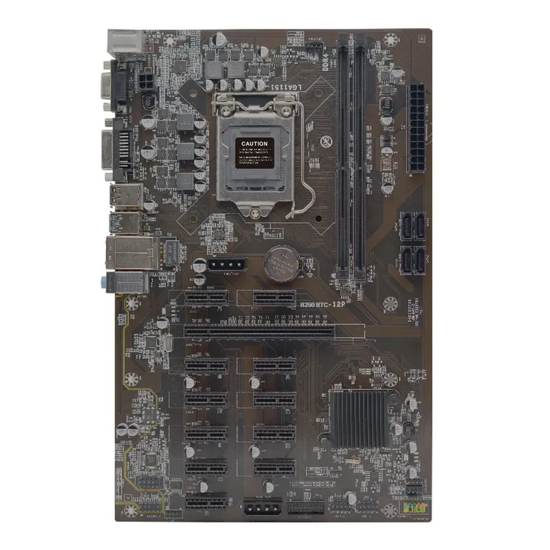 Материнская плата Afox AFB250-BTC12EX RTL LGA1151 ATX 2xDDR4 PCIEx16 11xPCIEx1 DVI VGA (783767)
