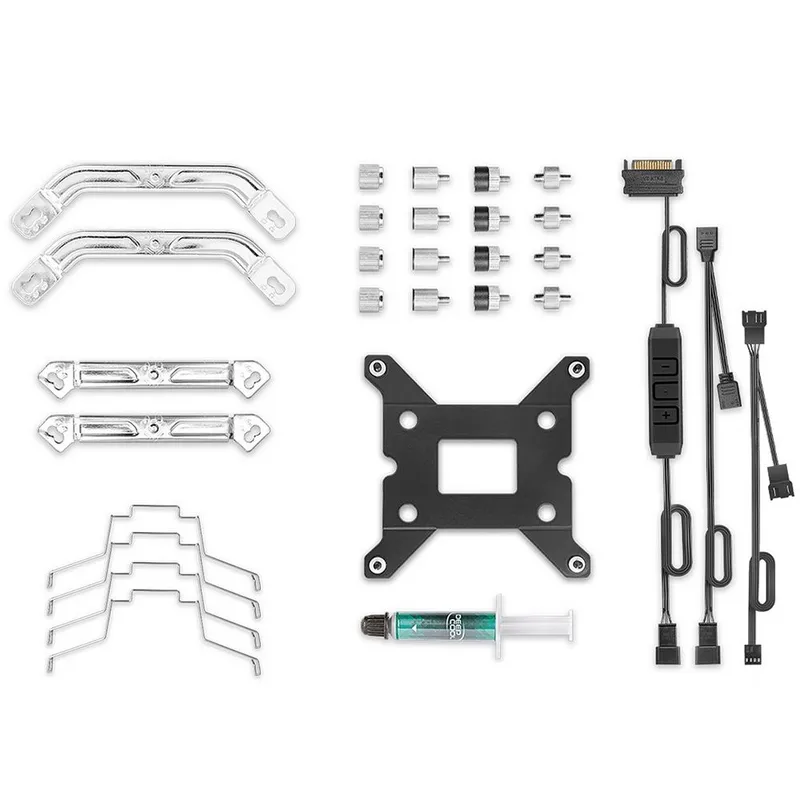 Вентилятор Deepcool AS500 PLUS RTL {6} (727071) (Height 164mm, 6mm x 5pcs, Fan 140mm*2, 500;1200RPM ±10%, < 29.2 dB(A), 4-pin PWM, TDP 220W, Screw, Socket AMD AM4, Intel LGA 2066/2011-v3/2011/1700/1200/115x) {8}