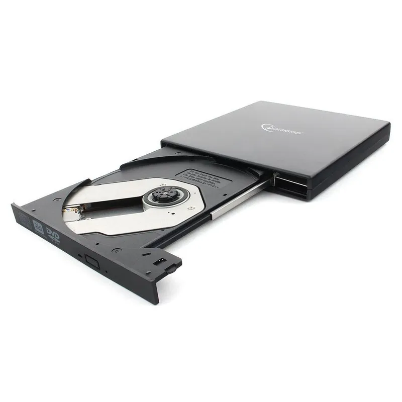 DVD±RW привод Gembird Внешний DVD-USB-02 USB 2.0 пластик, черный (099240)