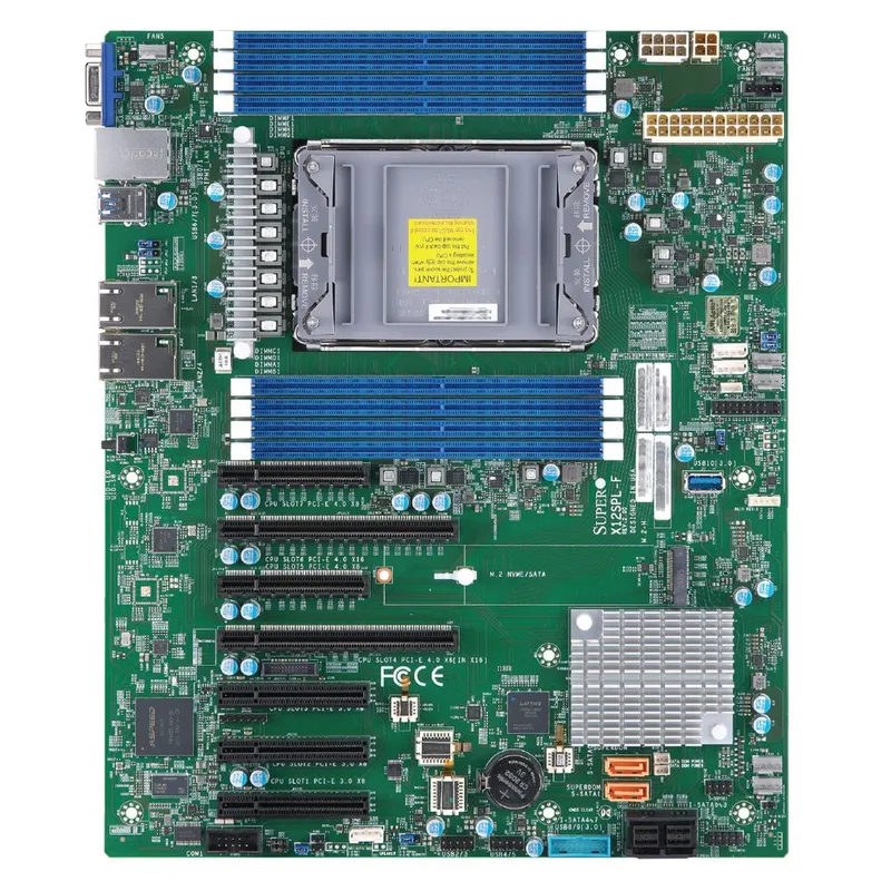 Supermicro Motherboard 1xCPU X12SPL-F 3rd Gen Xeon Scalable 270W/8xRDIMM/C621A RAID 0/1/5/10/ 2xGbE/ 7xPCIe/M.2/ 12.1"x10"(Bulk)