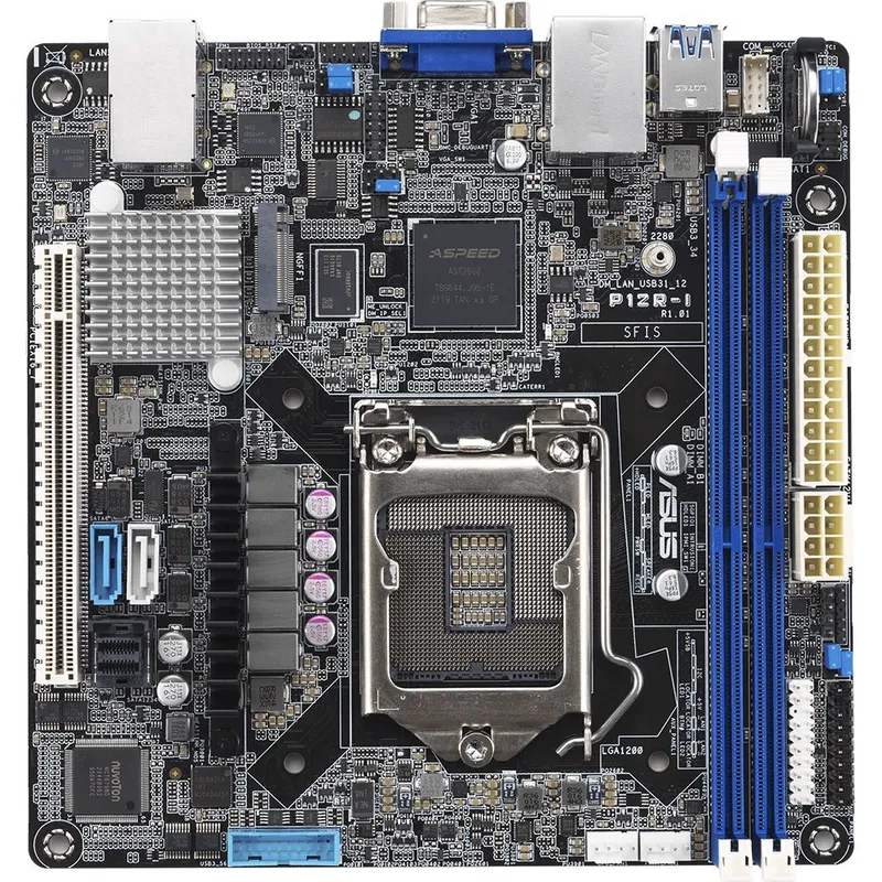 ASUS Motherboard P12R-I Mini-ITX,1xLGA1200,2x3200/2933/2666UDIMM(upto64GB),6xSATA3 6Gb/s p,1xM.2,1xPCIe Gen4 slot (1x16),3Y Wr