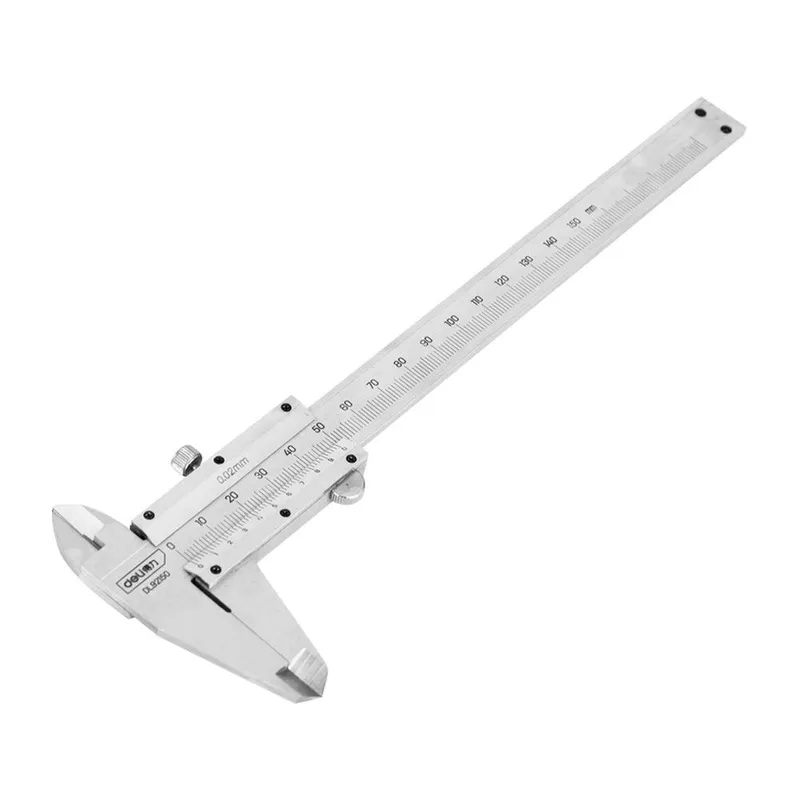 Штангенциркуль нониусный Deli DL92150 серебристый пластиковый футляр