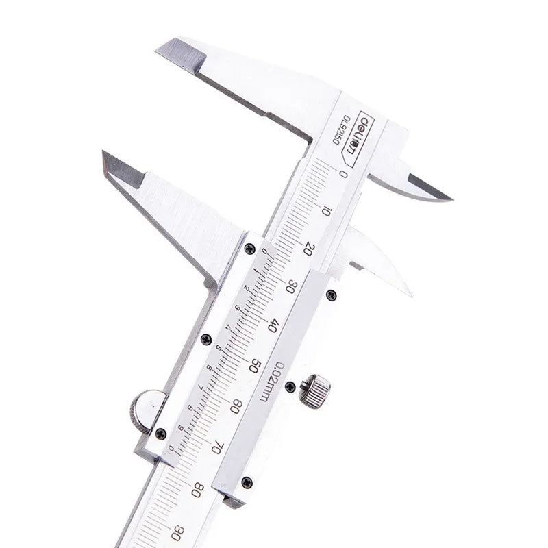 Штангенциркуль нониусный Deli DL92150 серебристый пластиковый футляр